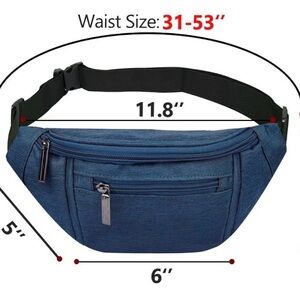 Fanny Pack, Crossbody Waist Bag, Belt Bag for Travel Walking Running Hiking